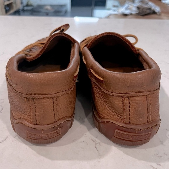 MINNETONKA Genuine Moose Leather Loafers Size 9 - Picture 4 of 12